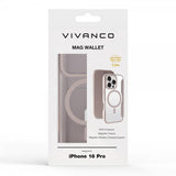 Vivanco iPhone 16 Pro Etui Mag Wallet Greige