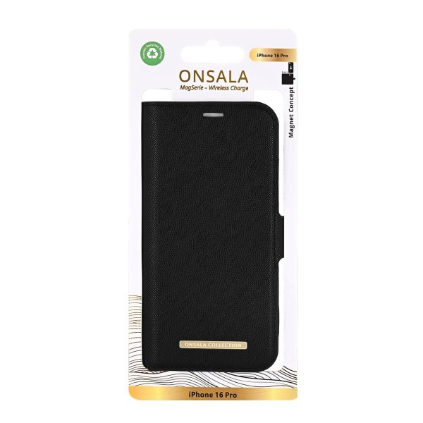 Onsala iPhone 16 Pro Etui MagSeries Avtagbart Deksel Svart