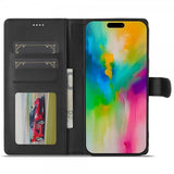 Lc.Imeeke iPhone 16 Pro Etui med Kortlomme stativfunksjon Svart