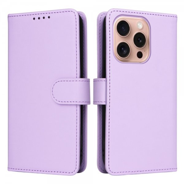 Betopnice iPhone 16 Pro Etui Avtagbart Deksel 005 Lilla
