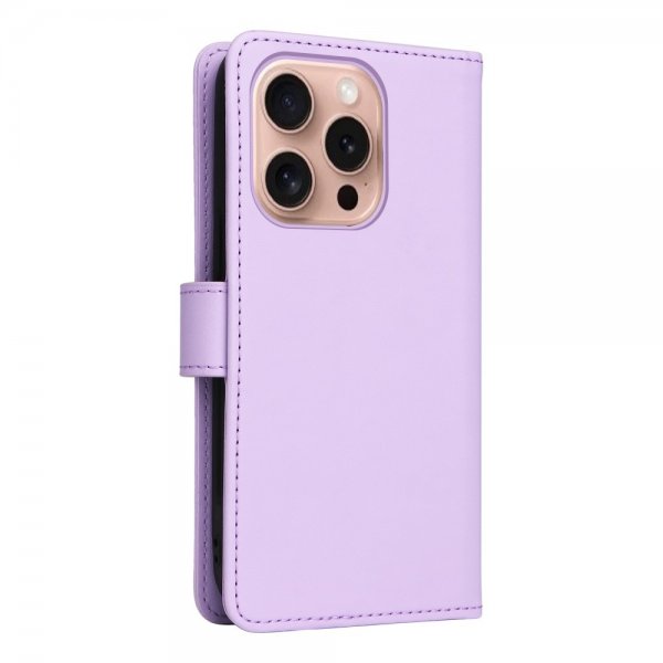 Betopnice iPhone 16 Pro Etui Avtagbart Deksel 005 Lilla