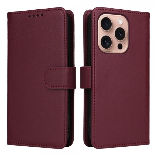 Betopnice iPhone 16 Pro Etui Avtagbart Deksel 005 Rød