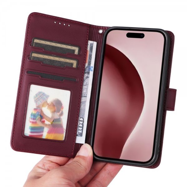 Betopnice iPhone 16 Pro Etui Avtagbart Deksel 005 Rød