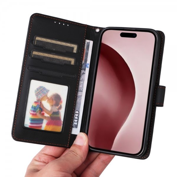 Betopnice iPhone 16 Pro Etui Avtagbart Deksel 005 Svart