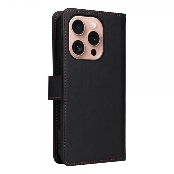 Betopnice iPhone 16 Pro Etui Avtagbart Deksel 005 Svart
