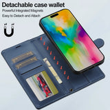 Lc.Imeeke iPhone 16 Pro Etui Avtagbart Deksel L2 Series MagSafe Blå