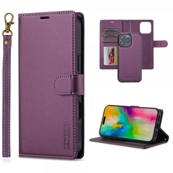 Lc.Imeeke iPhone 16 Pro Etui Avtagbart Deksel L2 Series MagSafe Lilla