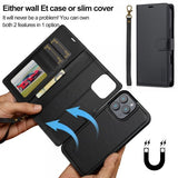 Lc.Imeeke iPhone 16 Pro Etui Avtagbart Deksel L2 Series MagSafe Svart