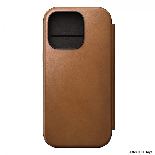 Nomad iPhone 16 Pro Etui Modern Leather Folio English Tan