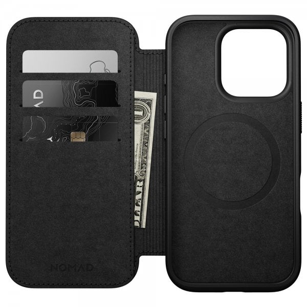 Nomad iPhone 16 Pro Etui Modern Leather Folio English Tan