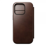 Nomad iPhone 16 Pro Etui Modern Leather Folio Horween Rustic Brown