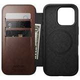 Nomad iPhone 16 Pro Etui Modern Leather Folio Horween Rustic Brown
