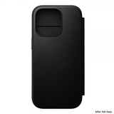 Nomad iPhone 16 Pro Etui Modern Leather Folio Svart