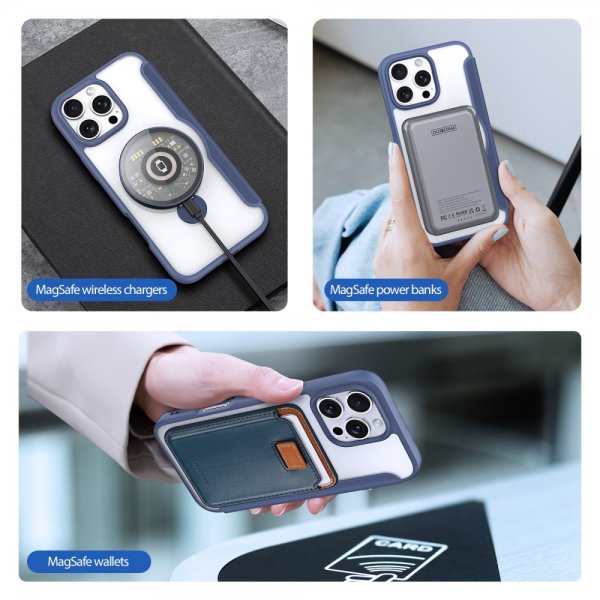 Dux Ducis iPhone 16 Pro Etui Skin X Pro Series Kickstand MagSafe Blå