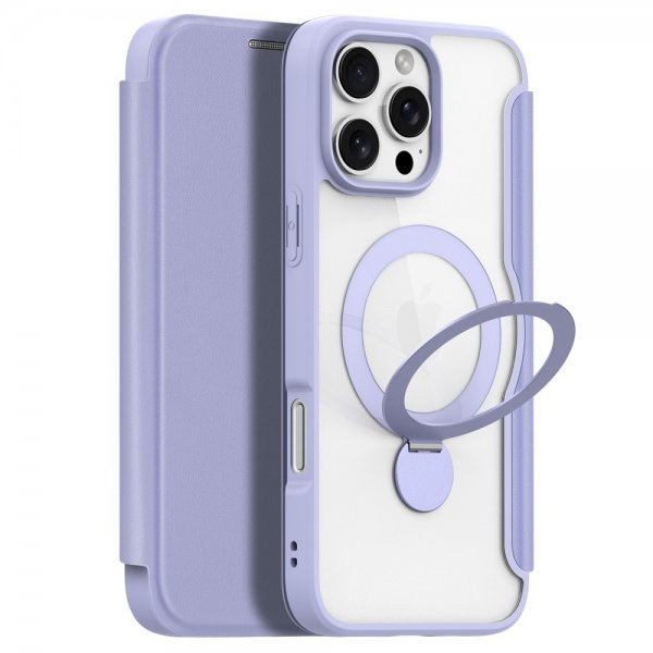 Dux Ducis iPhone 16 Pro Etui Skin X Pro Series Kickstand MagSafe Lilla