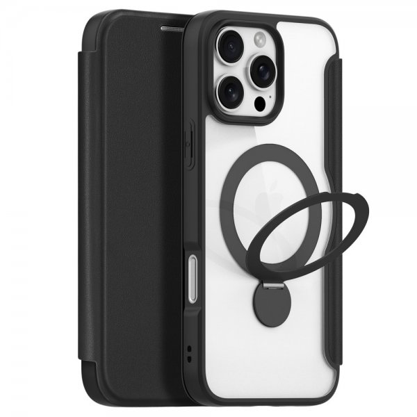 Dux Ducis iPhone 16 Pro Etui Skin X Pro Series Kickstand MagSafe Svart