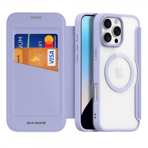 Dux Ducis iPhone 16 Pro Etui Skin X Pro Series MagSafe Lilla