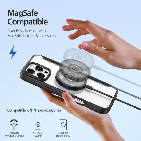 Dux Ducis iPhone 16 Pro Etui Skin X Pro Series MagSafe Svart