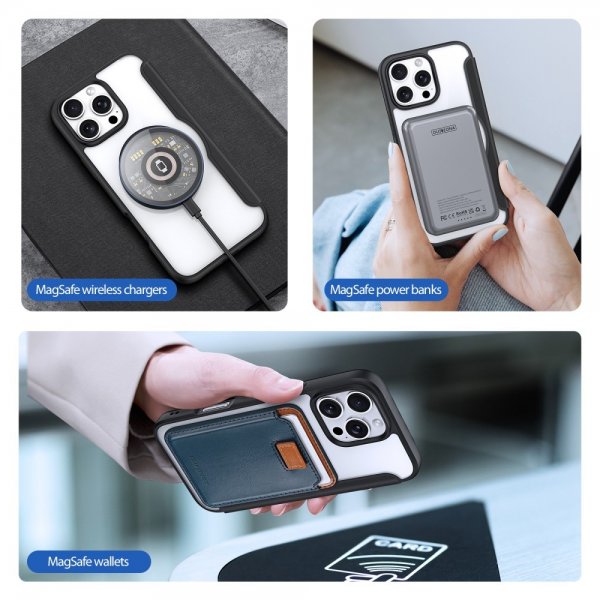 Dux Ducis iPhone 16 Pro Etui Skin X Pro Series MagSafe Svart