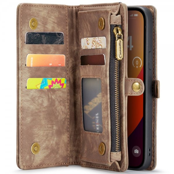 CaseMe iPhone 16 Pro Max Etui 008 Series Avtakbart Deksel Brun