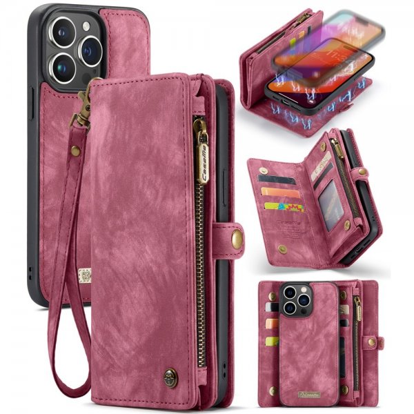 CaseMe iPhone 16 Pro Max Etui 008 Series Avtakbart Deksel Rød