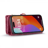 CaseMe iPhone 16 Pro Max Etui 008 Series Avtakbart Deksel Rød