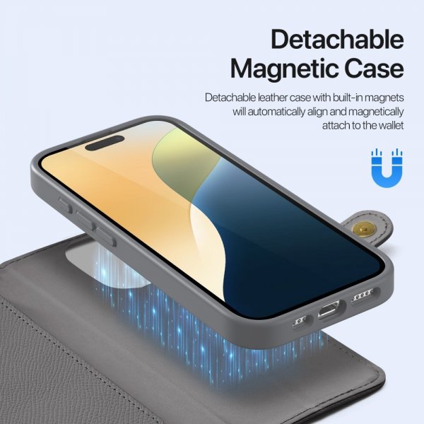Dux Ducis iPhone 16 Pro Max Etui 2-in-1 Lawa Series MagSafe Grå
