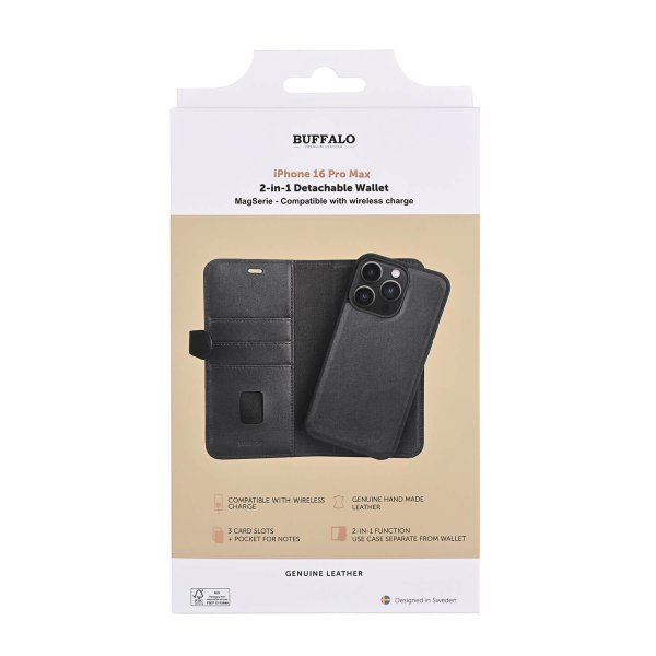 Buffalo iPhone 16 Pro Max Etui 2-in-1 MagSeries Svart