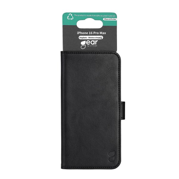 Gear iPhone 16 Pro Max Etui 3 Kortlomme  Svart