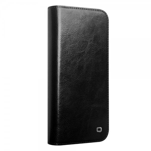 Qialino iPhone 16 Pro Max Etui Ekte Skinn Svart