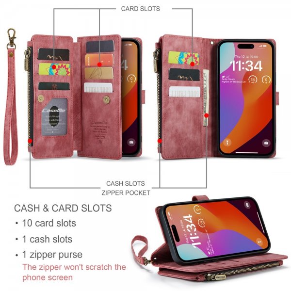 CaseMe iPhone 16 Pro Max Etui C30 Series Rød