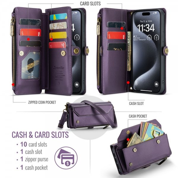 CaseMe iPhone 16 Pro Max Etui C36 Series Lilla