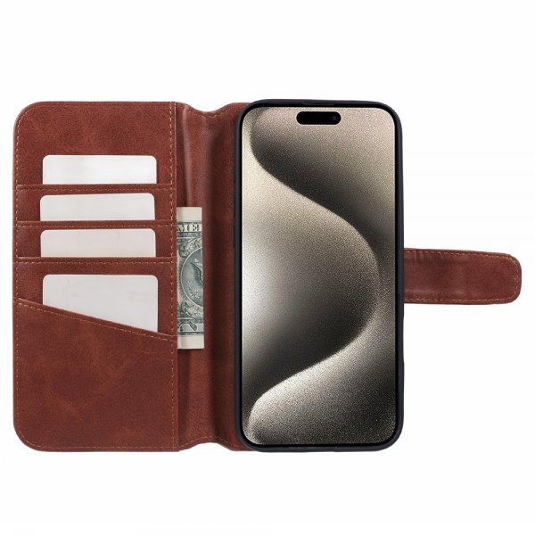 Nordic Covers iPhone 16 Pro Max Etui Essential Leather Maple Brown