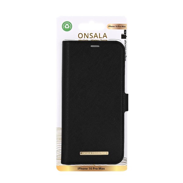 Onsala iPhone 16 Pro Max Etui MagSeries Avtagbart Deksel Svart