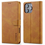 Lc.Imeeke iPhone 16 Pro Max Etui med Kortlomme stativfunksjon Lysebrun