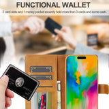 Lc.Imeeke iPhone 16 Pro Max Etui med Kortlomme stativfunksjon Lysebrun