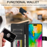 Lc.Imeeke iPhone 16 Pro Max Etui med Kortlomme stativfunksjon Svart
