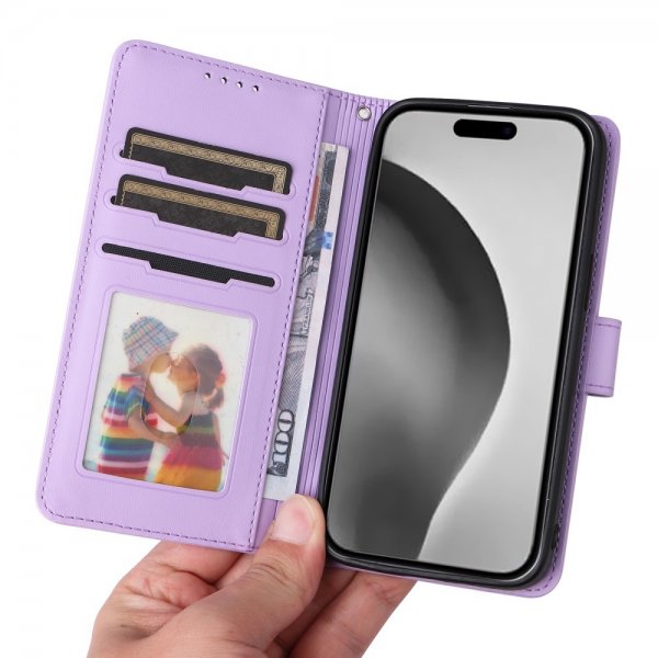 Betopnice iPhone 16 Pro Max Etui Avtagbart Deksel 005 Lilla