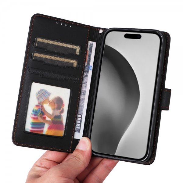 Betopnice iPhone 16 Pro Max Etui Avtagbart Deksel 005 Svart