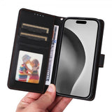 Betopnice iPhone 16 Pro Max Etui Avtagbart Deksel 005 Svart