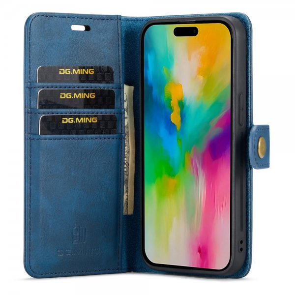 Dg.Ming iPhone 16 Pro Max Etui Avtagbart Deksel Blå