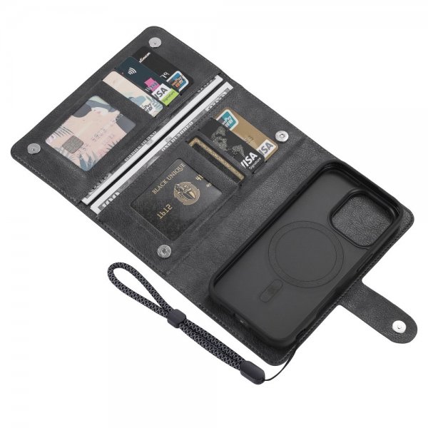 VILI iPhone 16 Pro Max Etui Avtagbart Deksel GV Series MagSafe Svart