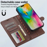 Lc.Imeeke iPhone 16 Pro Max Etui Avtagbart Deksel L2 Series MagSafe Brun