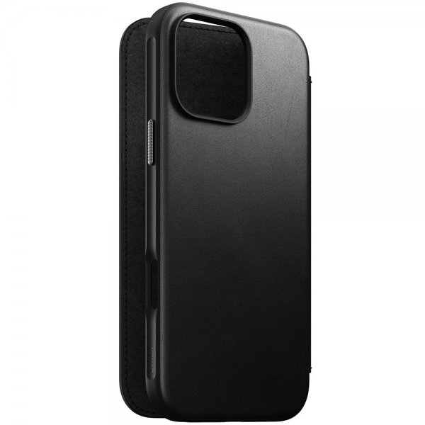 Nomad iPhone 16 Pro Max Etui Modern Leather Folio Svart