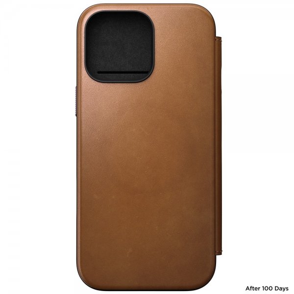 Nomad iPhone 16 Pro Max Etui Modern Leather Folio English Tan