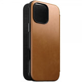 Nomad iPhone 16 Pro Max Etui Modern Leather Folio English Tan