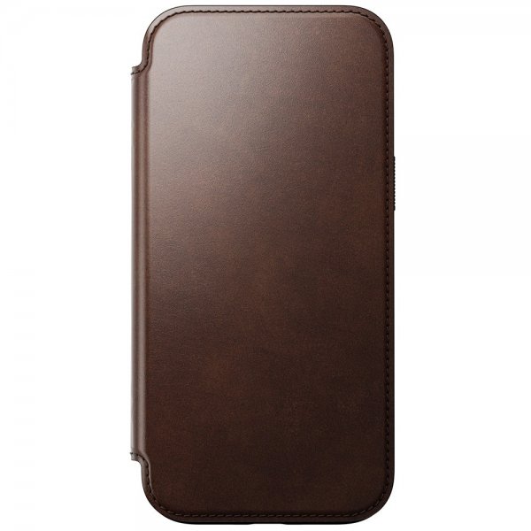 Nomad iPhone 16 Pro Max Etui Modern Leather Folio Horween Rustic Brown