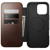 Nomad iPhone 16 Pro Max Etui Modern Leather Folio Horween Rustic Brown
