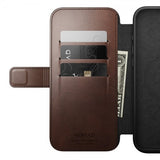 Nomad iPhone 16 Pro Max Etui Modern Leather Folio Horween Rustic Brown