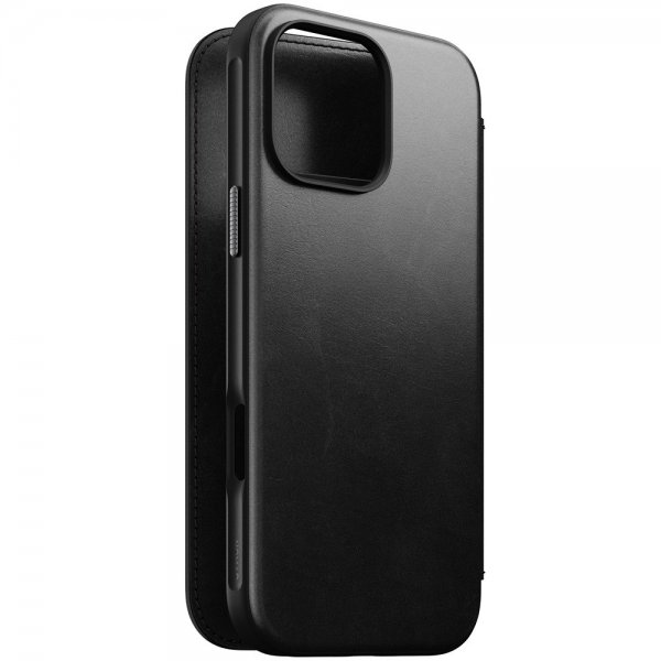 Nomad iPhone 16 Pro Max Etui Modern Leather Folio Horween Svart